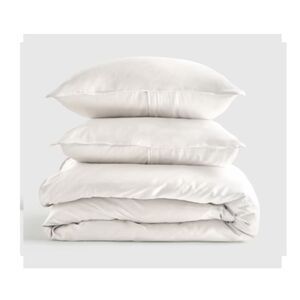 Quince Bamboo Duvet Cover Set King White NWOT